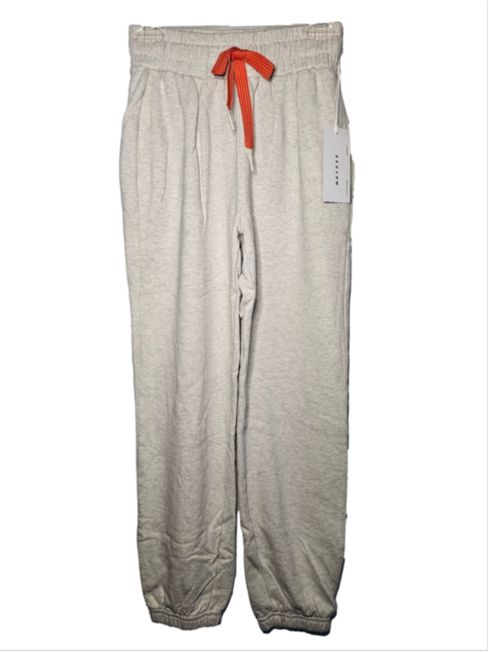 MOTHER Denim The Move It Bender Ankle Sweatpants Oatmeal Heather Orange SM NWT